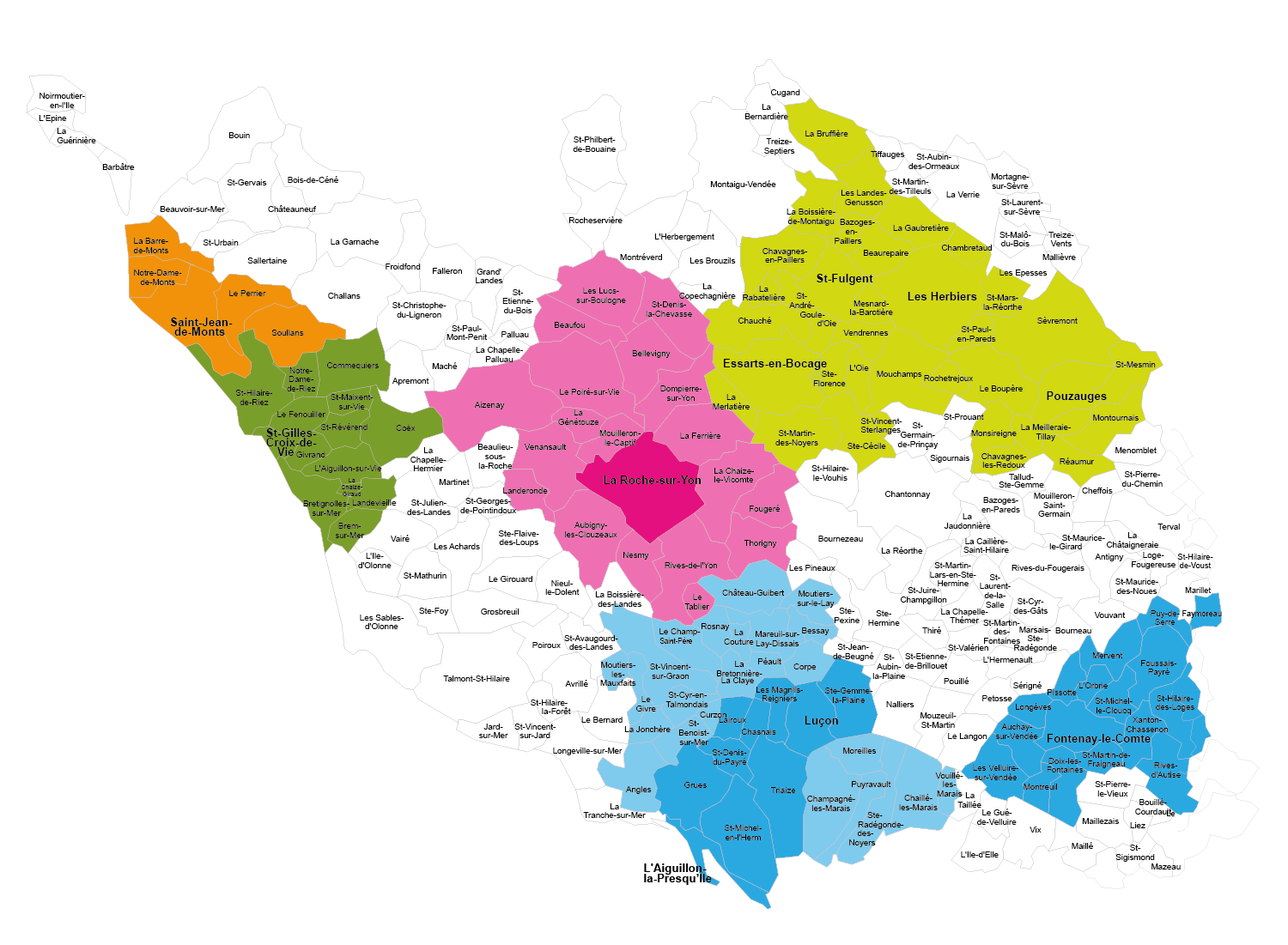Couverture territoire ADAMAD Vendée 85