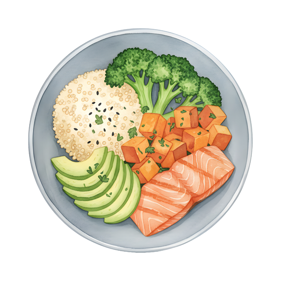 assiette menu équilibré adamad vendée